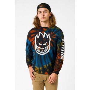 Spitfire Wheels Long Sleeve T-shirt Mens‎ Tie Dye Skater